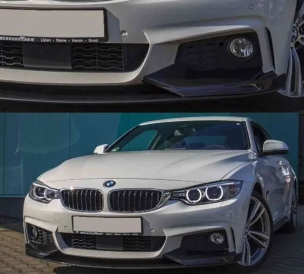 Alerón delantero Sport-Performance para BMW 4 F32 F33 F36 negro mate con paquete M - Imagen 2