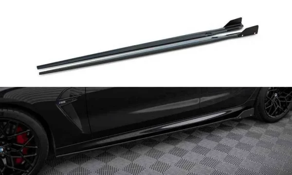 Faldones laterales difusores V.1 + Flaps BMW M8 Gran Coupe F93 / 8 Gran Coupe M-Pack G16