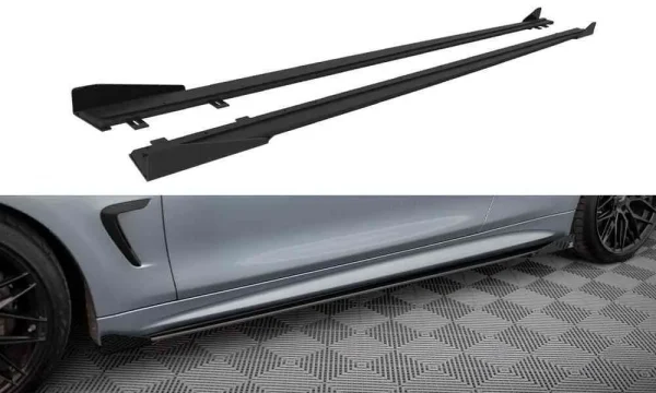 Faldones laterales Street Pro Difusores + Aletas BMW 4 Coupe / Gran Coupe / Cabrio M-Pack F32 / F36 / F33