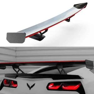 Spoiler de carbono con soportes internos + montantes LED Chevrolet Corvette Stingray / Grand Sport C7