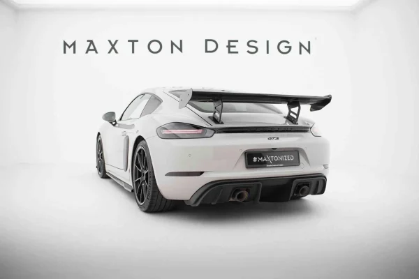 Spoiler de carbono con soportes internos para montantes V.2 Porsche 718 Cayman 982c - Imagen 3