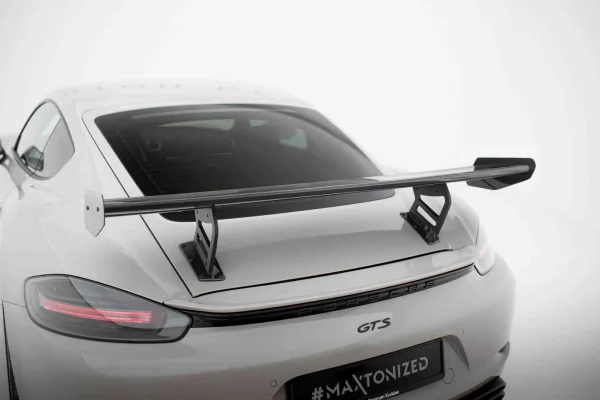 Spoiler de carbono con soportes internos para montantes V.2 Porsche 718 Cayman 982c - Imagen 4