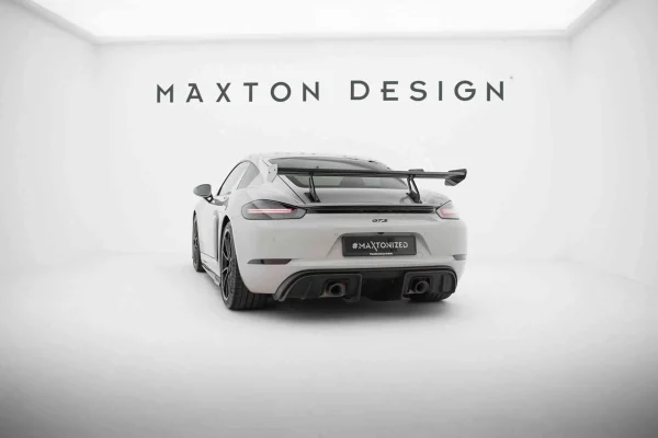 Alerón de carbono con montaje en cisne superior V.1 Porsche 718 Cayman 982c - Imagen 4