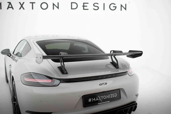 Alerón de carbono con montaje en cisne superior V.2 Porsche 718 Cayman 982c - Imagen 4