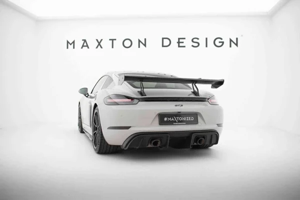 Alerón de carbono con montaje en cisne superior V.2 Porsche 718 Cayman 982c - Imagen 2