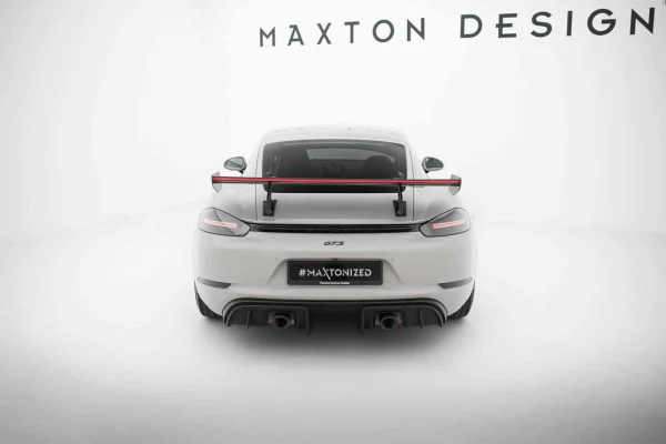 Alerón de carbono con montaje en cisne superior V.2 + LED Porsche 718 Cayman 982c - Imagen 12