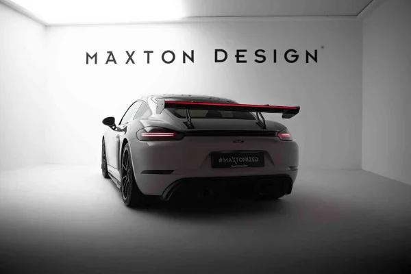 Alerón de carbono con montaje en cisne superior V.2 + LED Porsche 718 Cayman 982c - Imagen 2