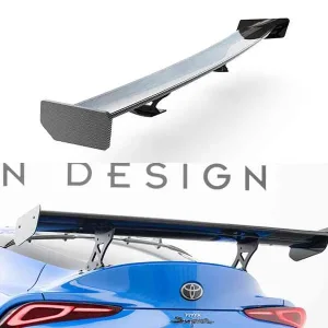 Alerón de carbono con soportes externos para montantes Toyota Supra Mk5