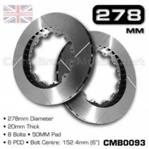 DISCOS DE RECAMBIO O ADAPTABLES 6" / 278mm x 20mm COMPBRAKE
