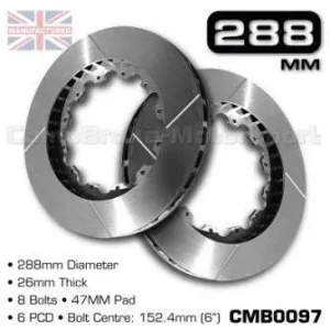 DISCOS DE RECAMBIO O ADAPTABLES 6.5" / 288mm x 26mm COMPBRAKE