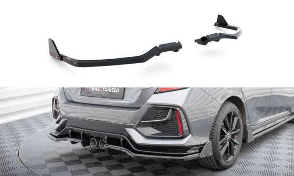 Splitter Trasero (con barras verticales) + Flaps Honda Civic Sport Mk 10 Facelift