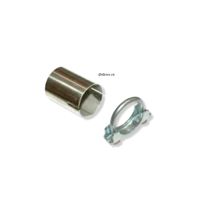 CASQUILLO RANURADO INOXIDABLE PARA TUBO Ø48MM CON ABRAZADERA