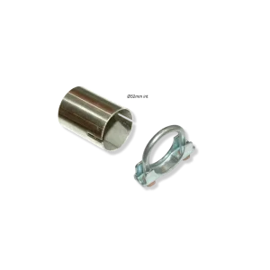CASQUILLO RANURADO INOXIDABLE PARA TUBO Ø52MM CON ABRAZADERA
