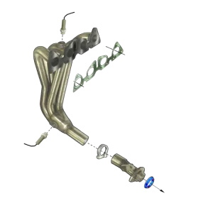 COLECTOR DE ESCAPE DEPORTIVO TUBULAR INOXIDABLE:PEUGEOT 206