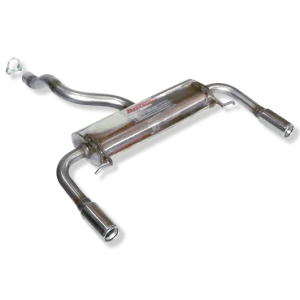 ESCAPE TRASERO INOXIDABLE NO HOMOLOGADO:RENAULT CLIO III SPORT / RENAULT CLIO I 1Ø73 POR CADA LADO