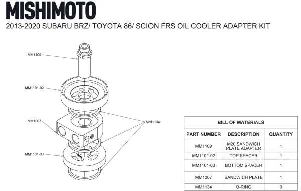 Adaptador de placa tipo sándwich de aceite, compatible con Subaru BRZ / Toyota 86 / Scion FRS 2013+ - Imagen 7