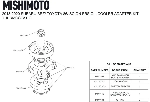 Adaptador de placa tipo sándwich de aceite, compatible con Subaru BRZ / Toyota 86 / Scion FRS 2013+ - Imagen 8