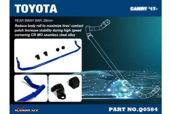 Hardrace - Rear Sway Bar - 28mm Toyota Camry - Imagen 3