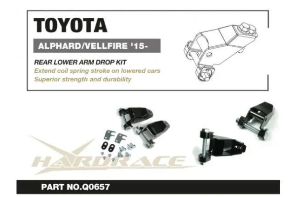 Hardrace - Rear Lower Arm Drop Kit Toyota Alphard - Imagen 3