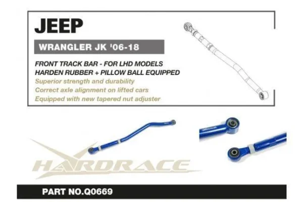 Hardrace - Front Track Bar Jeep Wrangler, Wrangler unlimited - Imagen 3