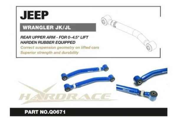Hardrace - Rear Upper Arm Jeep Wrangler, Wrangler unlimited - Imagen 3
