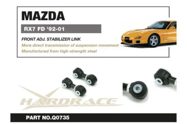 Hardrace - Front Adj. Stabilizer Link Mazda RX-7 - Imagen 3