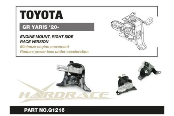 Hardrace - Right Side Engine Mount Toyota Yaris / vitz - Imagen 3