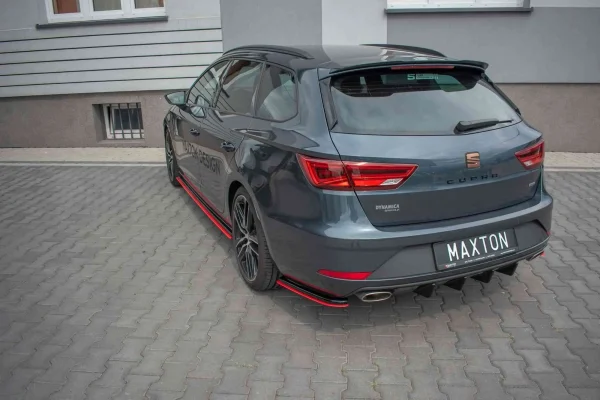 Splitters laterales traseros V.4 Seat Leon Cupra Mk3 FL Sportstourer - Imagen 3