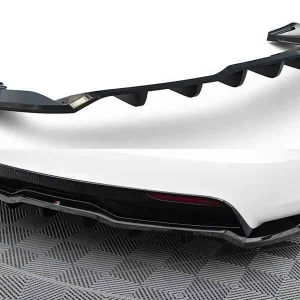 Splitter trasero (con barras verticales) V.1 Tesla Model S Plaid Mk1 Facelift