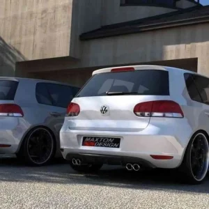FALDÓN TRASERO VW GOLF VI CON 2 ORIFICIOS DE ESCAPE