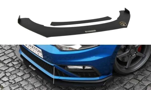 SPLITTER DE CARRERAS DELANTERO (con alerones) Volkswagen Polo GTI Mk5 Facelift