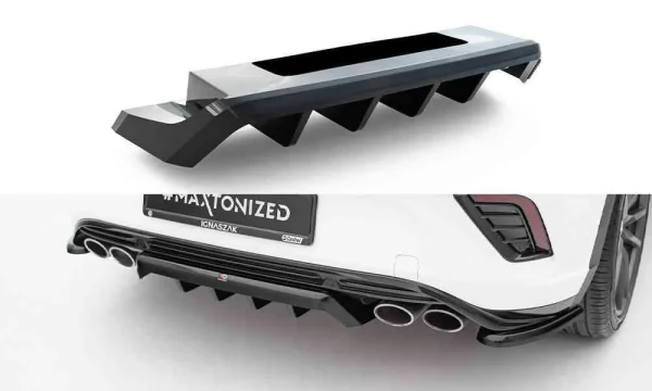 Splitter trasero central (con barras verticales) Volkswagen T-Roc R Mk1