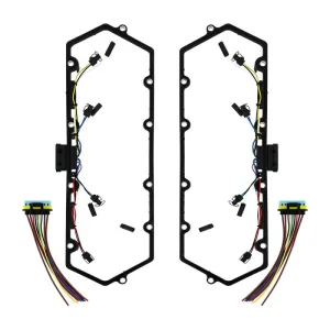 Juego de juntas de tapa de válvula y arnés de bujías incandescentes, compatible con Ford Powerstroke 7.3L 1999-2003